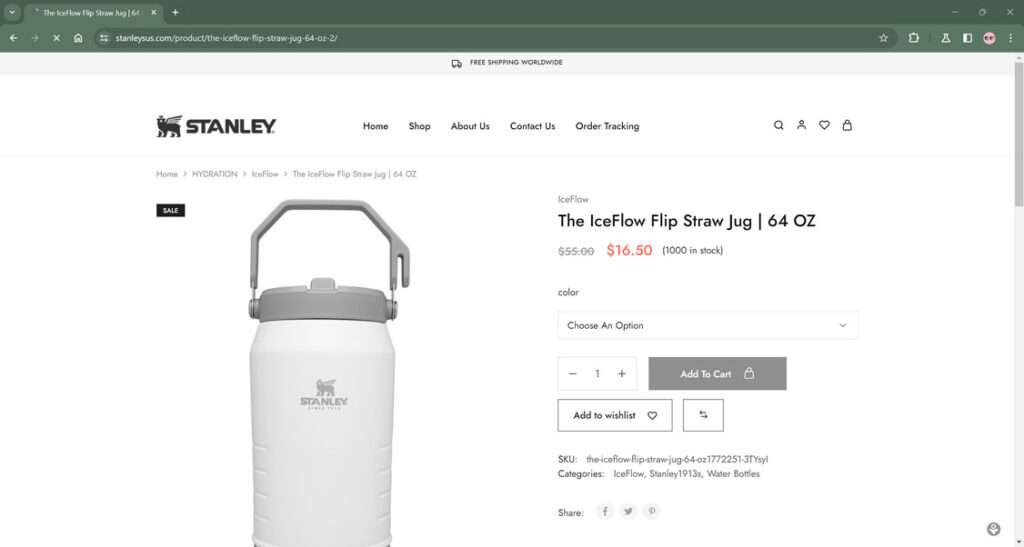 Stanley Cup Outlet Store Scam: A Fake Stanley Website