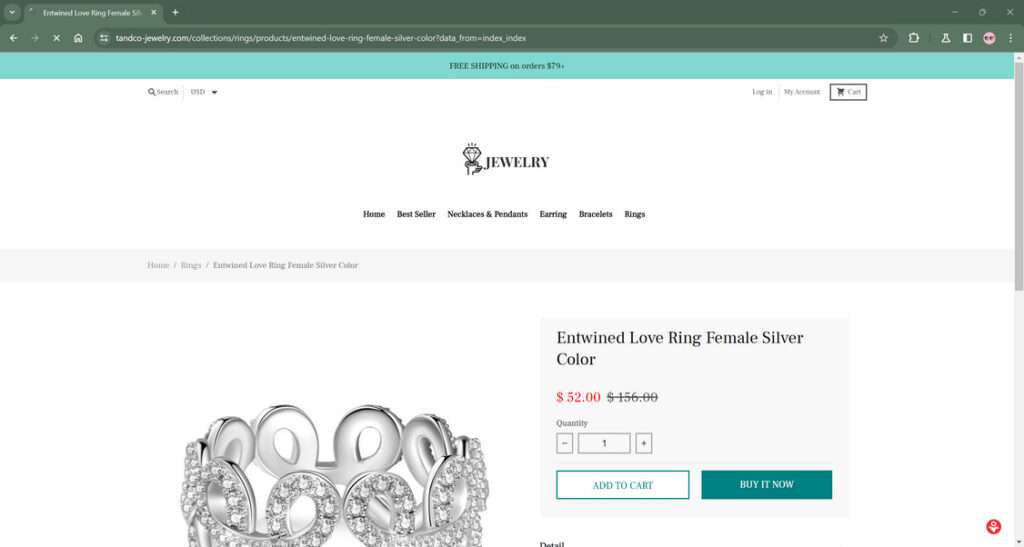 Tandco-jewelry.com scam