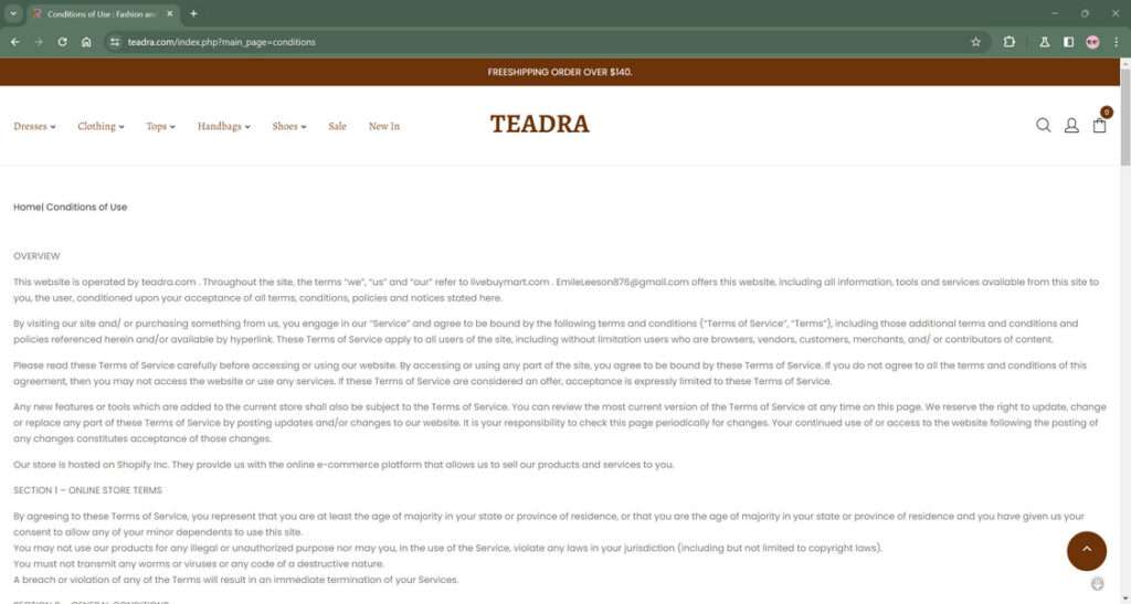 Teadra.com scam