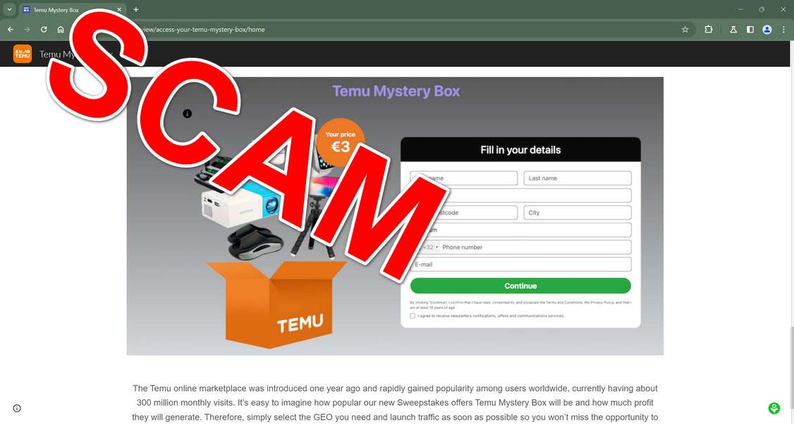 Don't Fall For The Temu Mystery Box Scam - What To Watch For