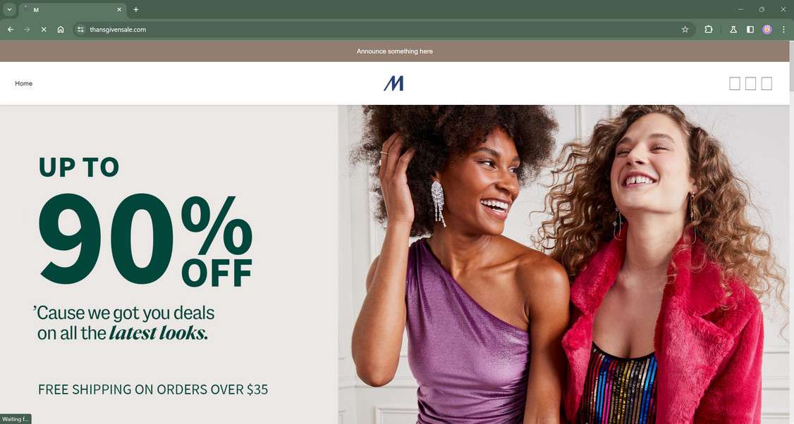 Thansgivensale.com scam