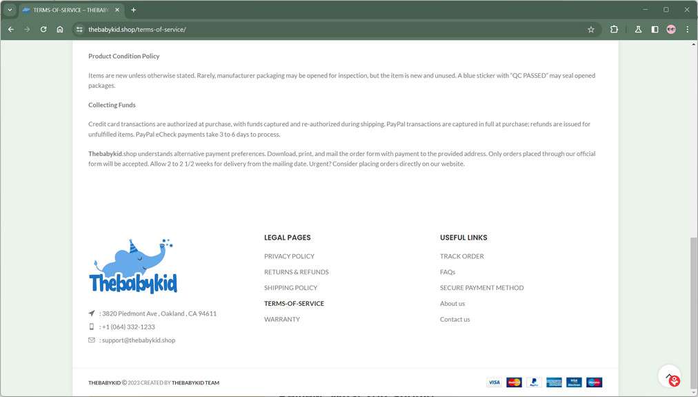 Thebabykid.shop scam