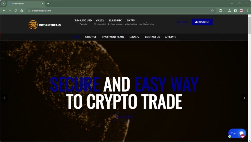 Tradehotdeals.com trading scam