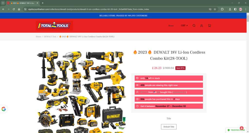 Vipdiscountharbor.com scam