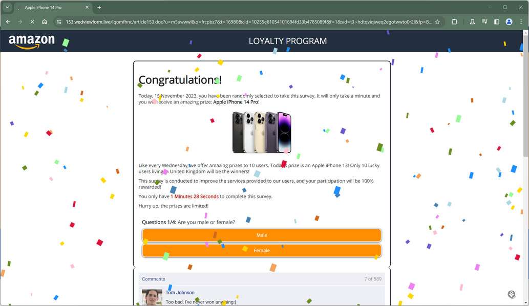 Wedviewform.live malware