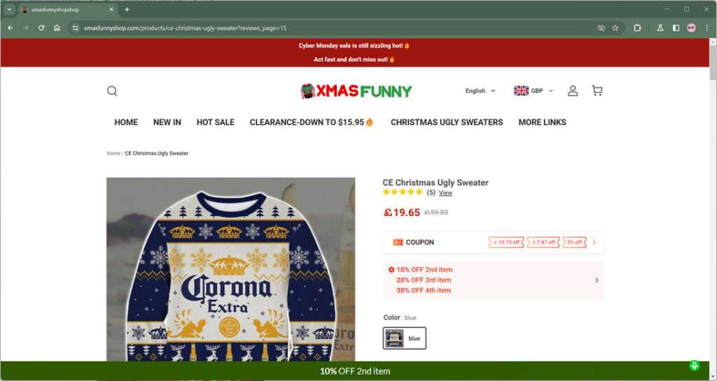 Xmasfunnyshop.com scam