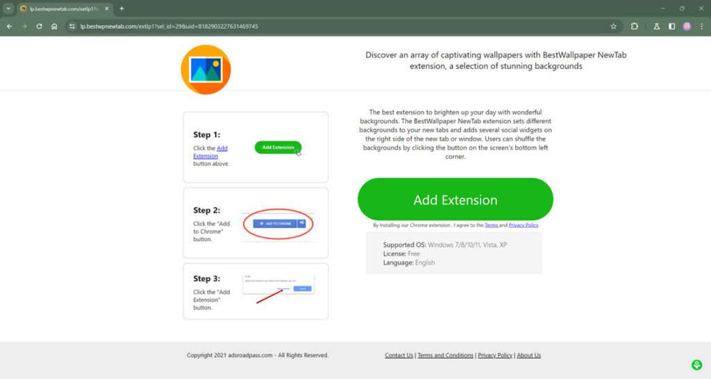 bestwpnewtab.com scam