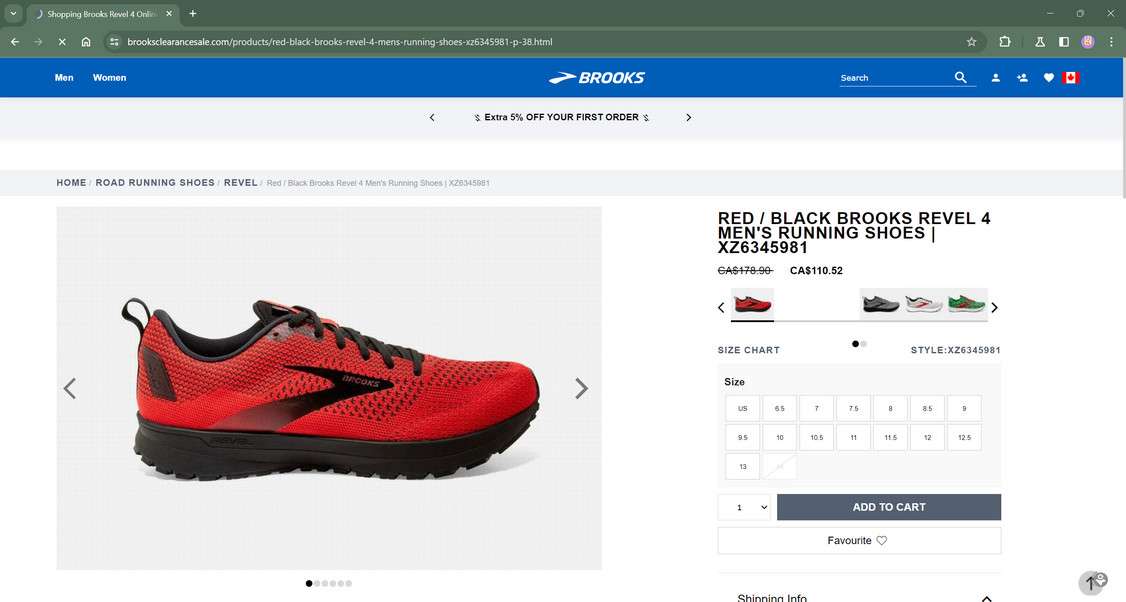 Brooks website store