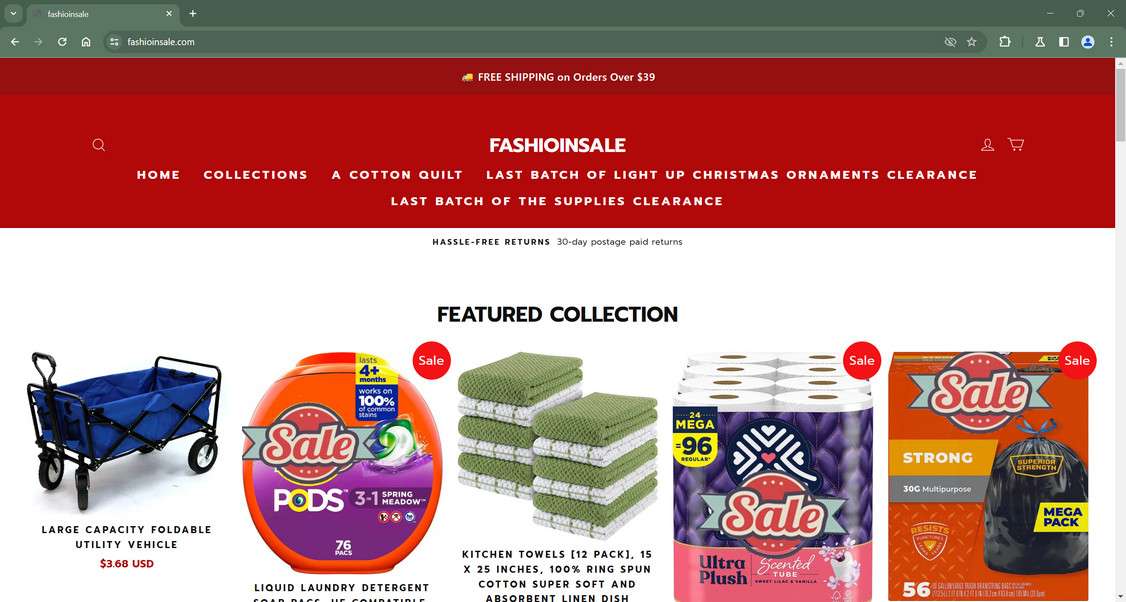 fashioinsale.com scam