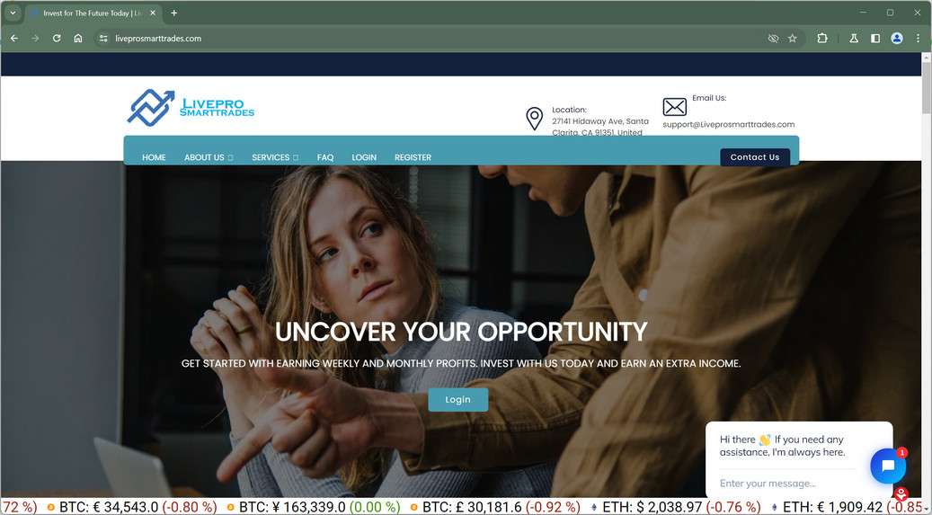 liveprosmarttrades.com scam