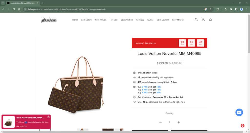 llebags.com scam