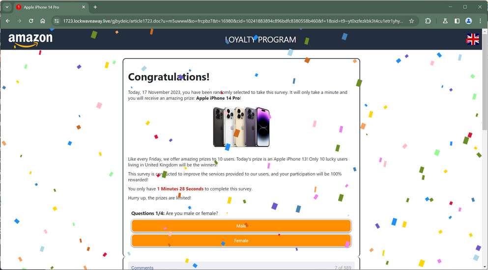 lockwaveaway.live scam