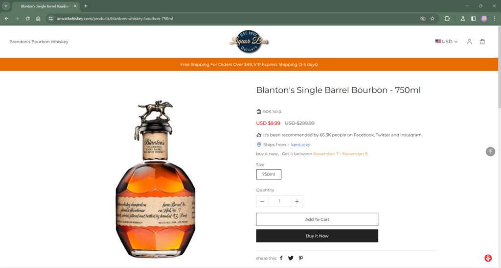 unsoldwhiskey.com scam
