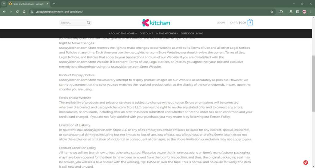 uscozykitchen.com scam