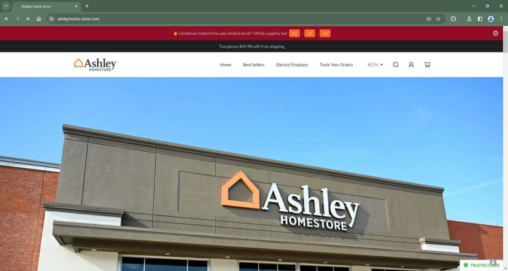 Ashleyhome-store.com scam