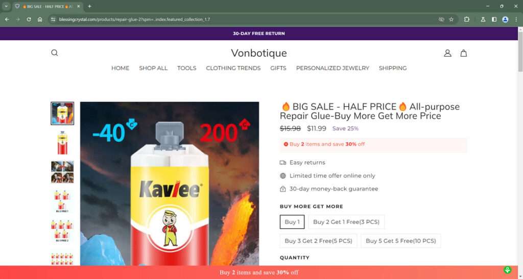 Blessingcrystal.com scam