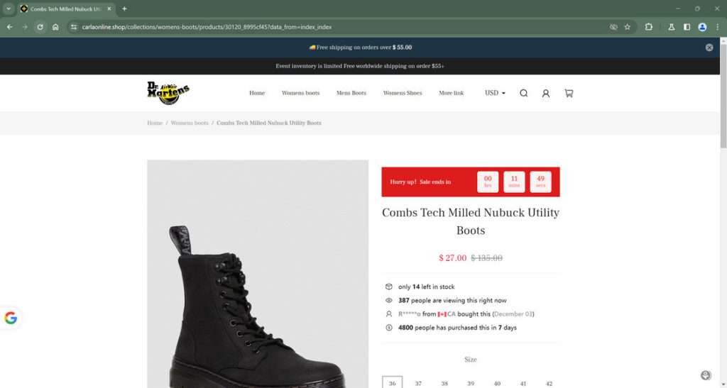 Carlaonline.shop Scam