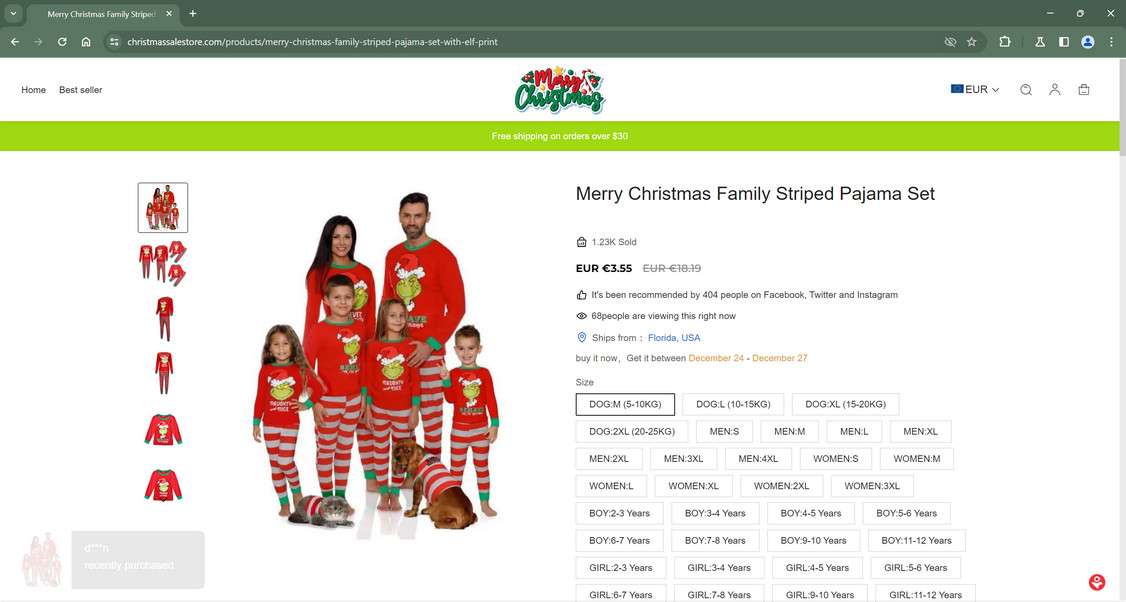 Christmassalestore.com scam