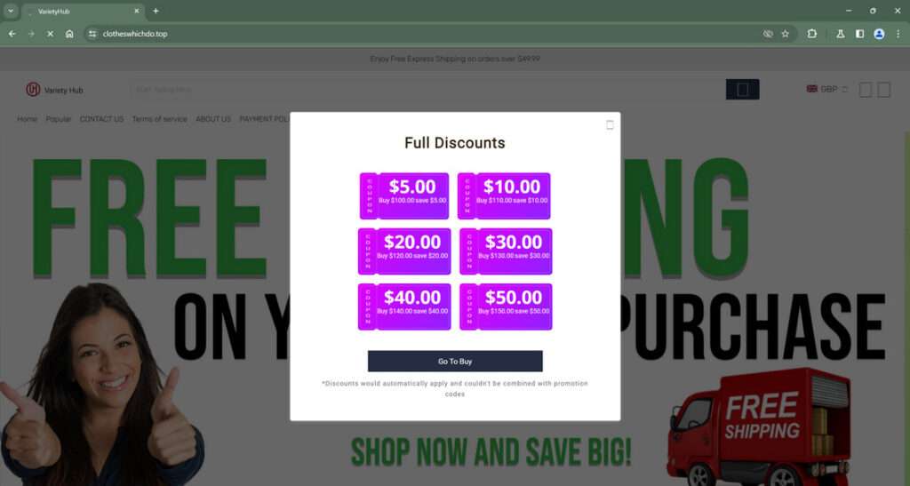 Clotheswhichdo.top scam