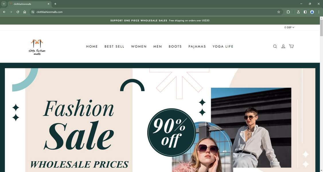 Clothfashionmalls.com scam