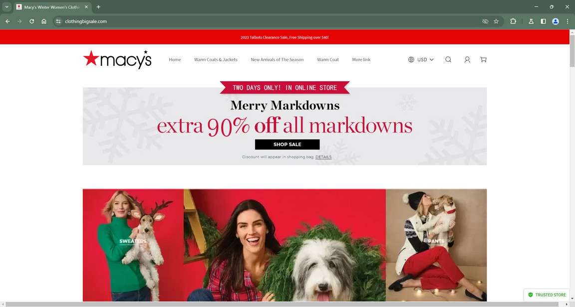 Clothingbigsale.com scam