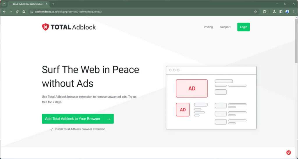 Cophtendenes.co.in malware