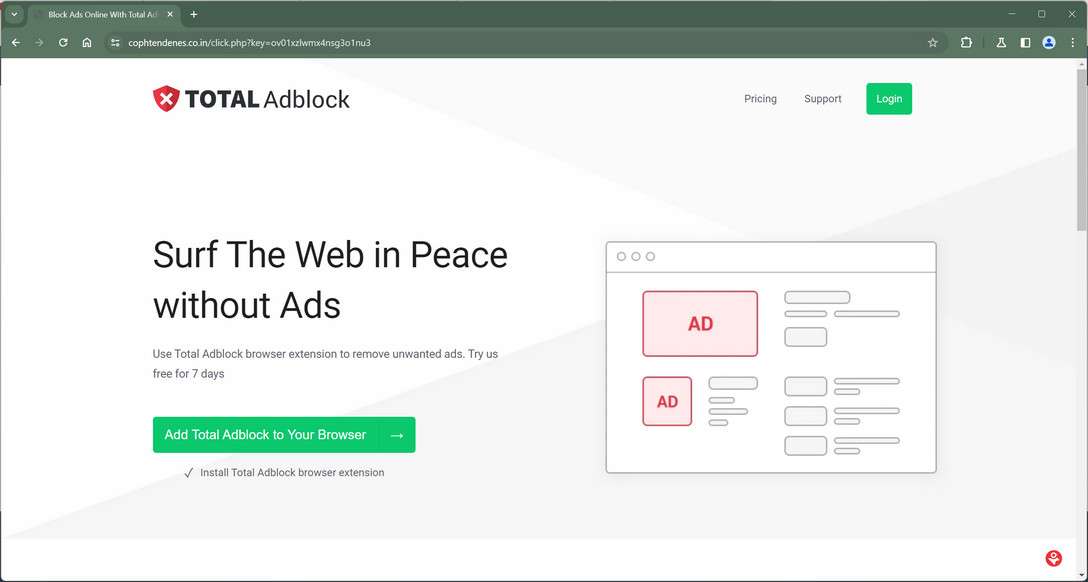 Cophtendenes.co.in malware