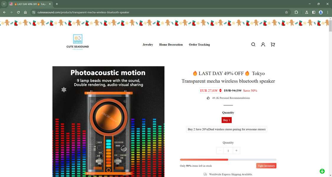 Cuteseasound.com scam