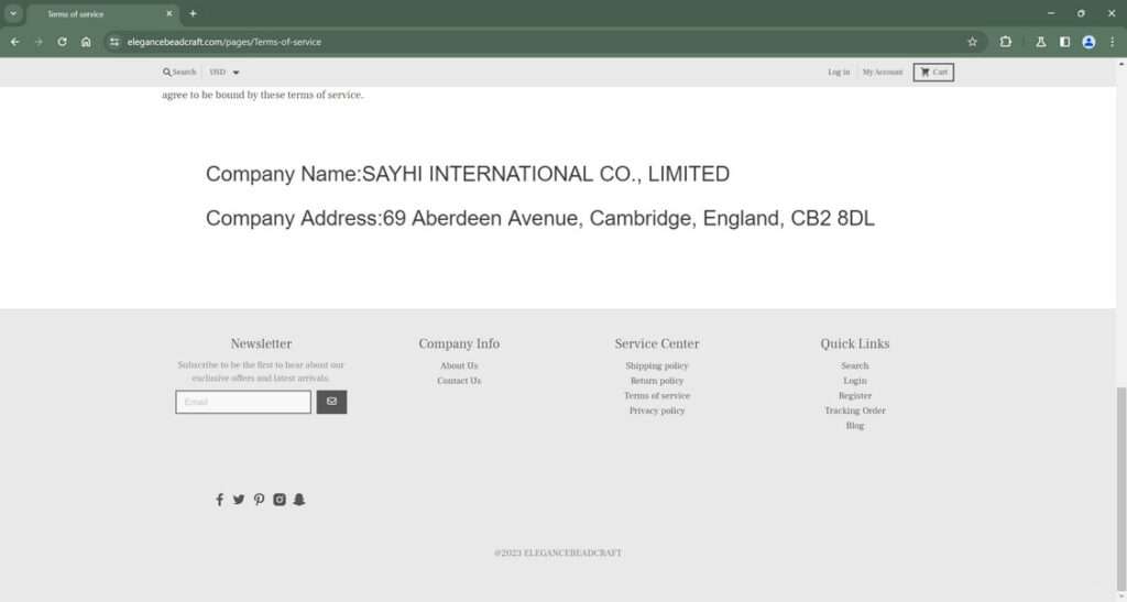 Elegancebeadcraft.com scam