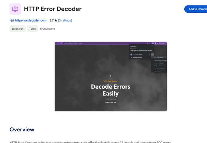 HTTP Error Decoder