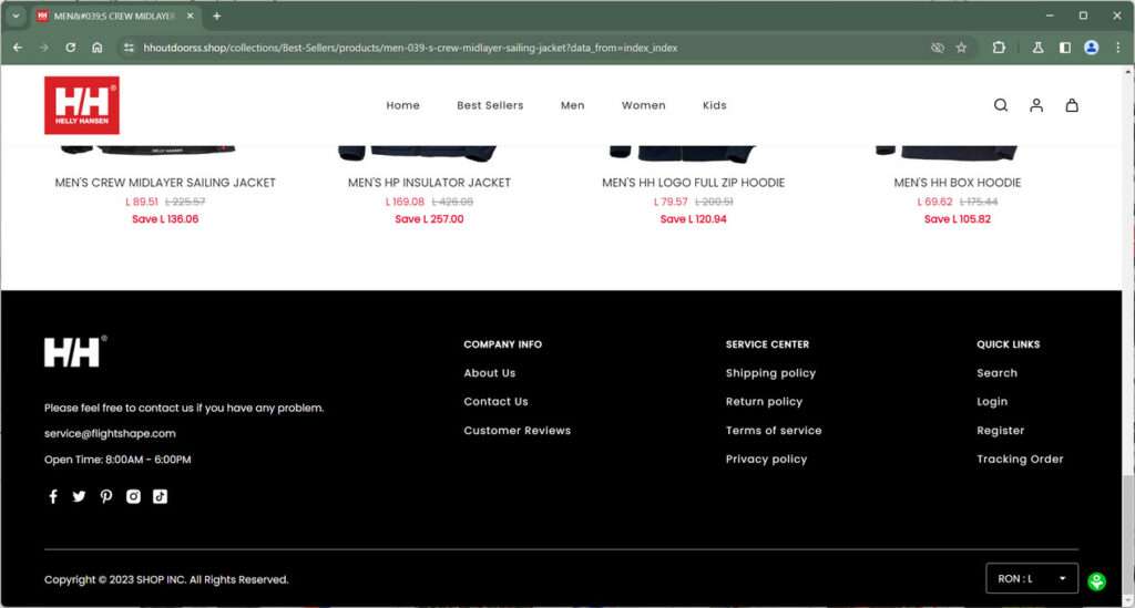 Hhoutdoorss.shop scam