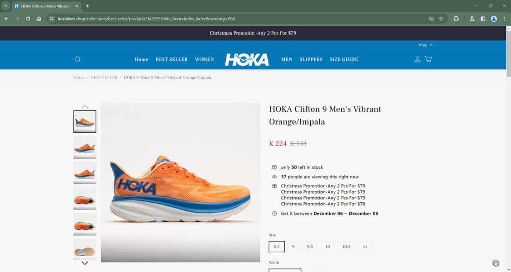 Hokalines.shop scam