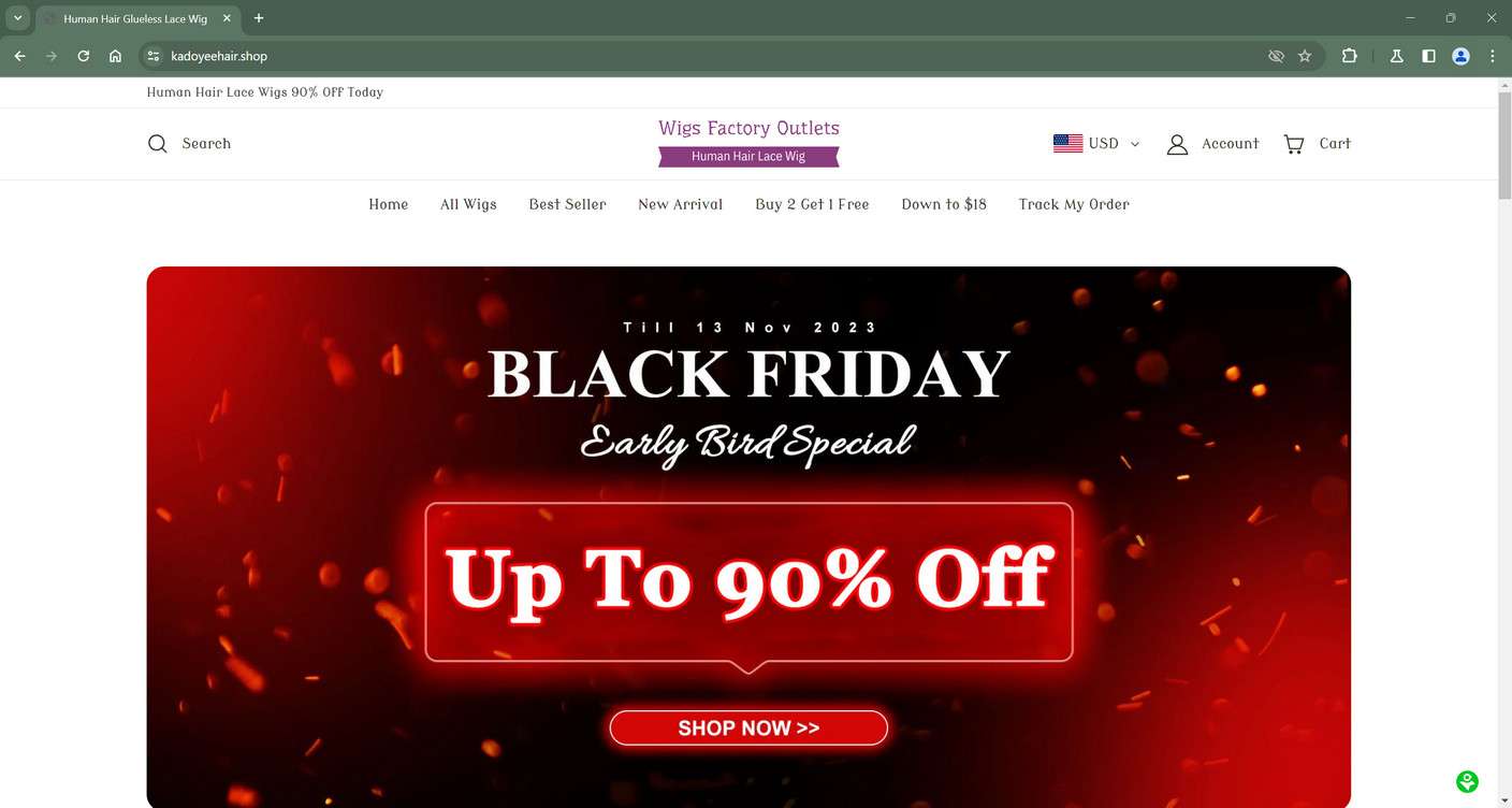 Kadoyeehair.shop Scam