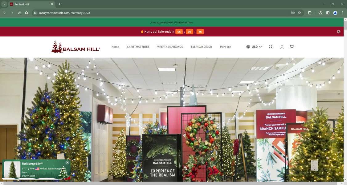 Merrychristmassale.com scam