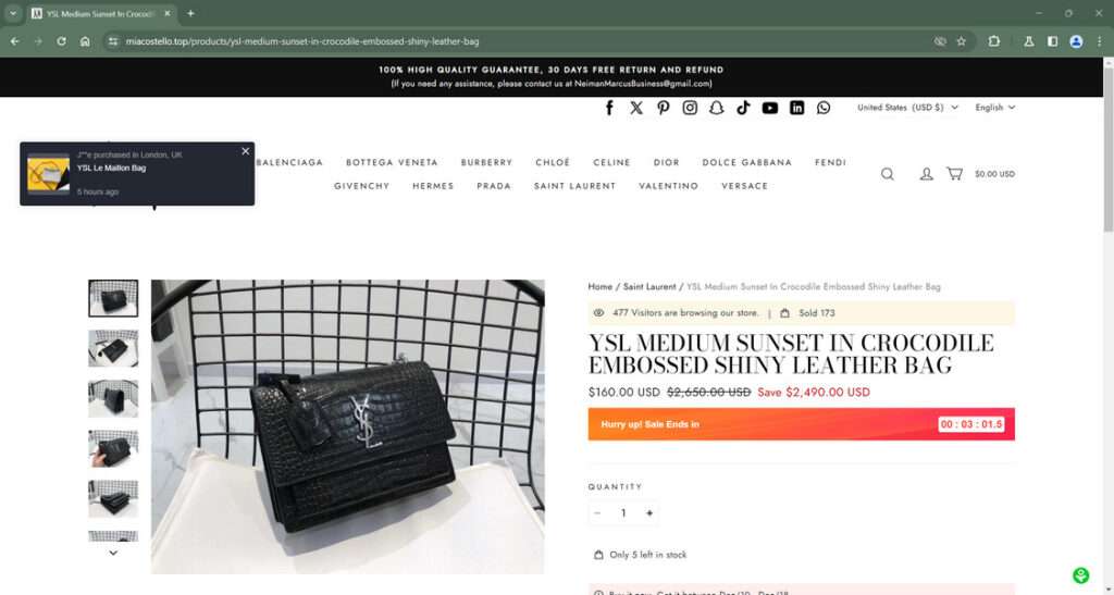 Miacostello.top Fake Store Scam Don't Get Swindled