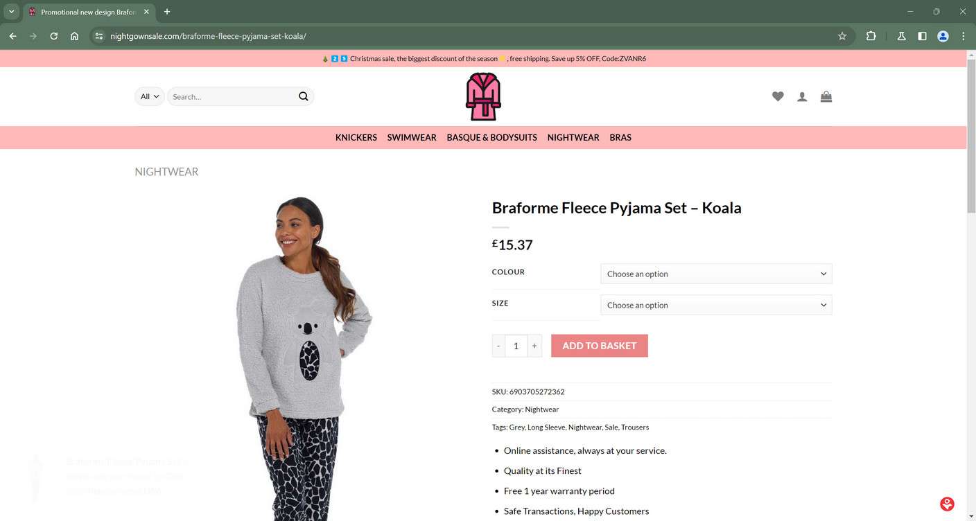 Nightgownsale.com scam