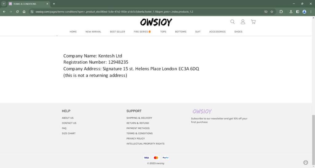Owsioy.com scam