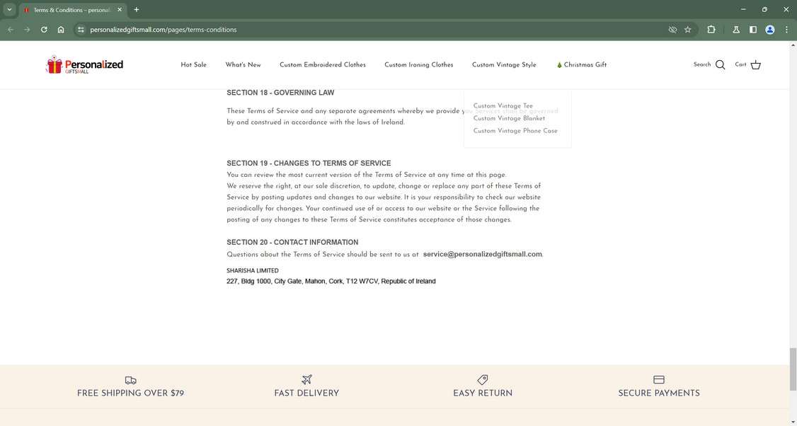 Personalizedgiftsmall.com scam