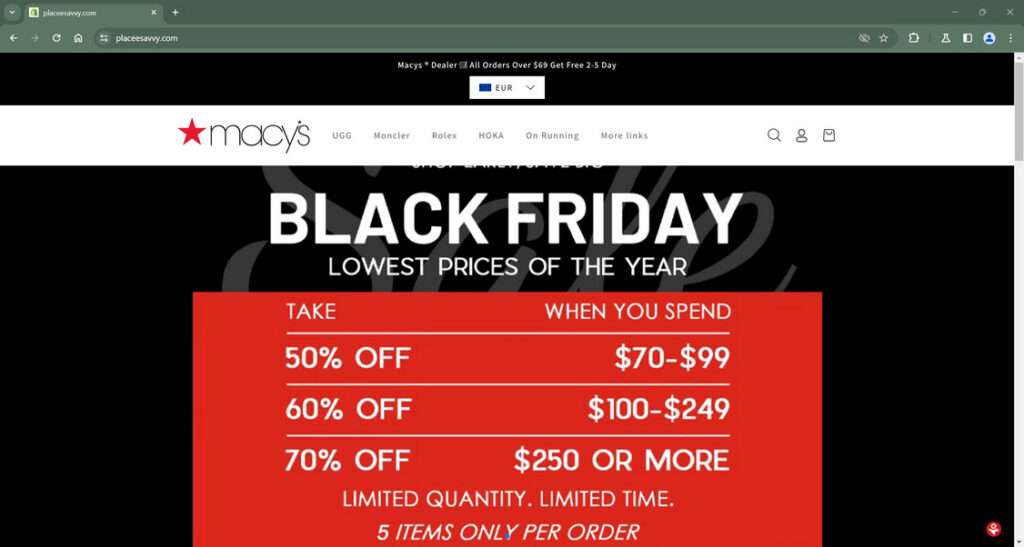 Placeesavvy.com scam