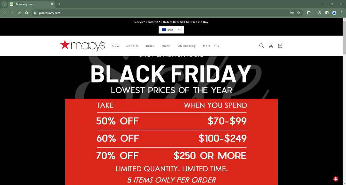 Placeesavvy.com scam