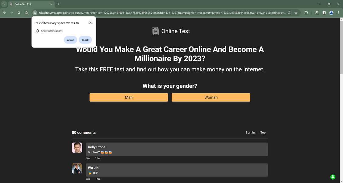 Reksaitesurvey.space malware