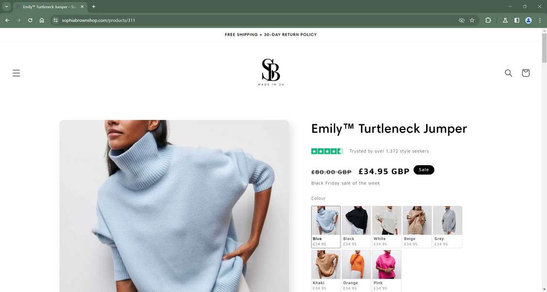 SophiaBrown.co.uk scam