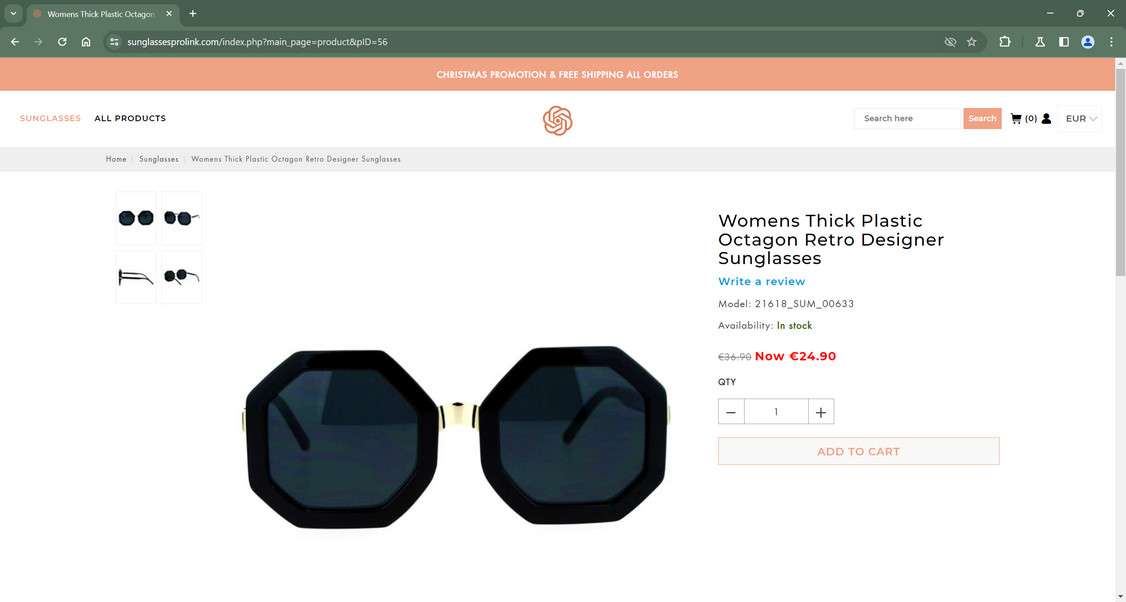 Sunglassesprolink.com scam