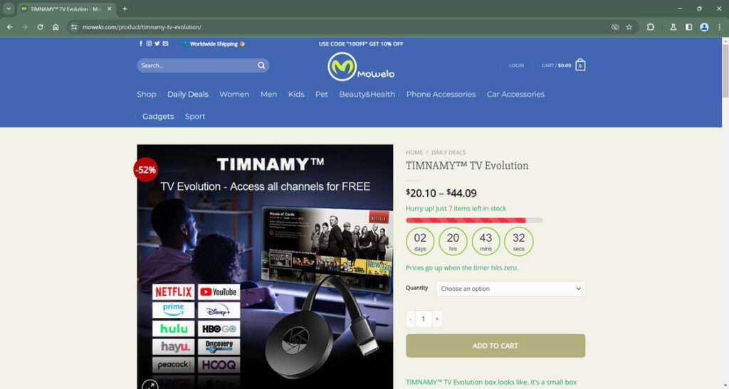 TIMNAMY TV Evolution Scam