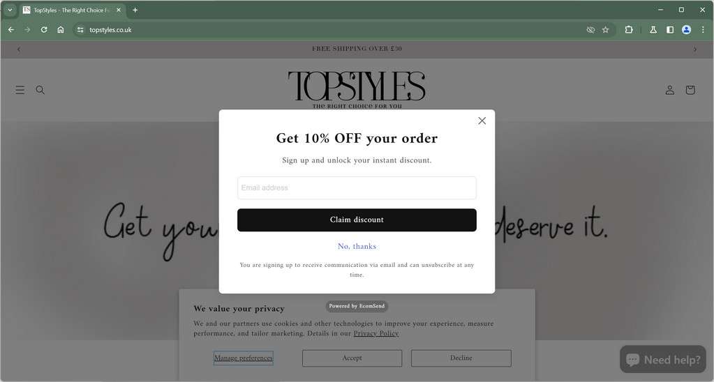 Topstyles.co.uk scam