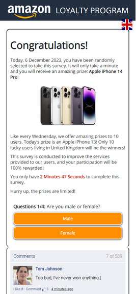 Towesjury.live fake survey scam