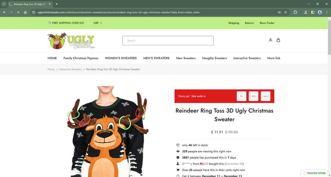 Uglychristmassale.com scam