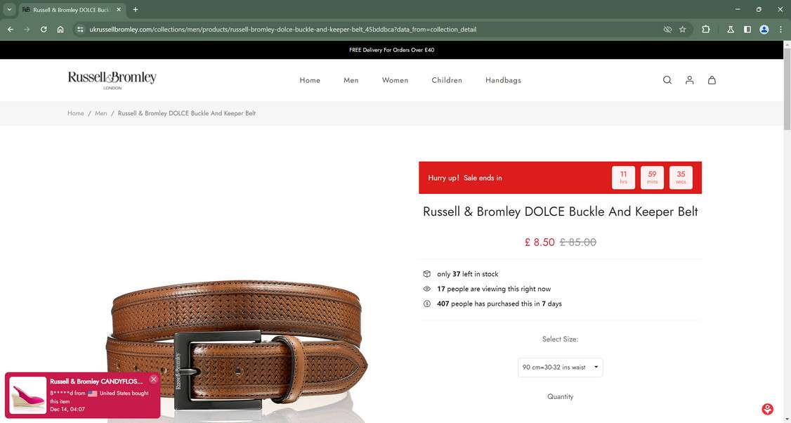 Russell and bromley store returns policy