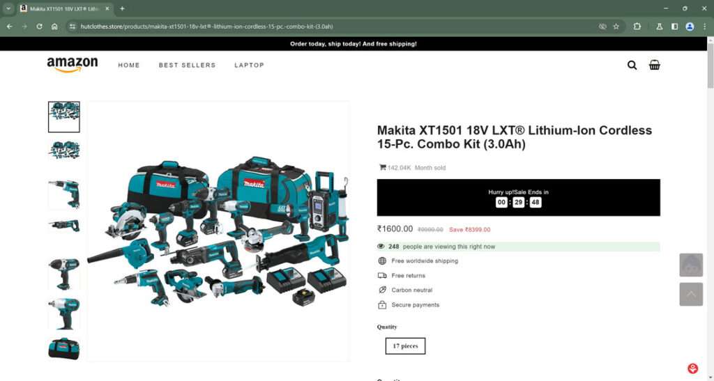 hutclothes.store scam