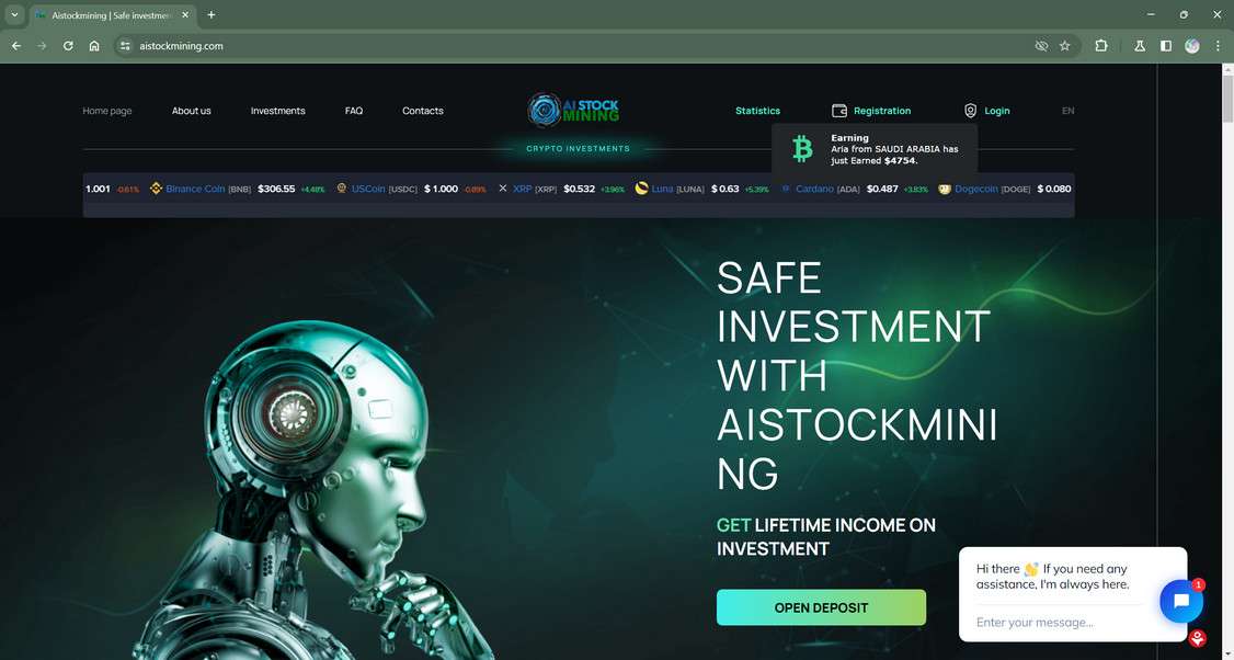 Aistockmining.com scam